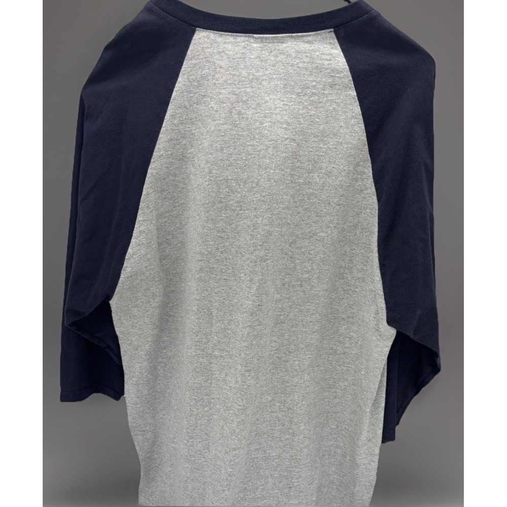 Lee Mens Gray Navy XL Raglan Long Sleeve Shirt MLB New York Yankees - Picture 2 of 7